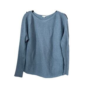 Eileen Fisher lyocell organic cotton silk textured bateau neck sweater women's S